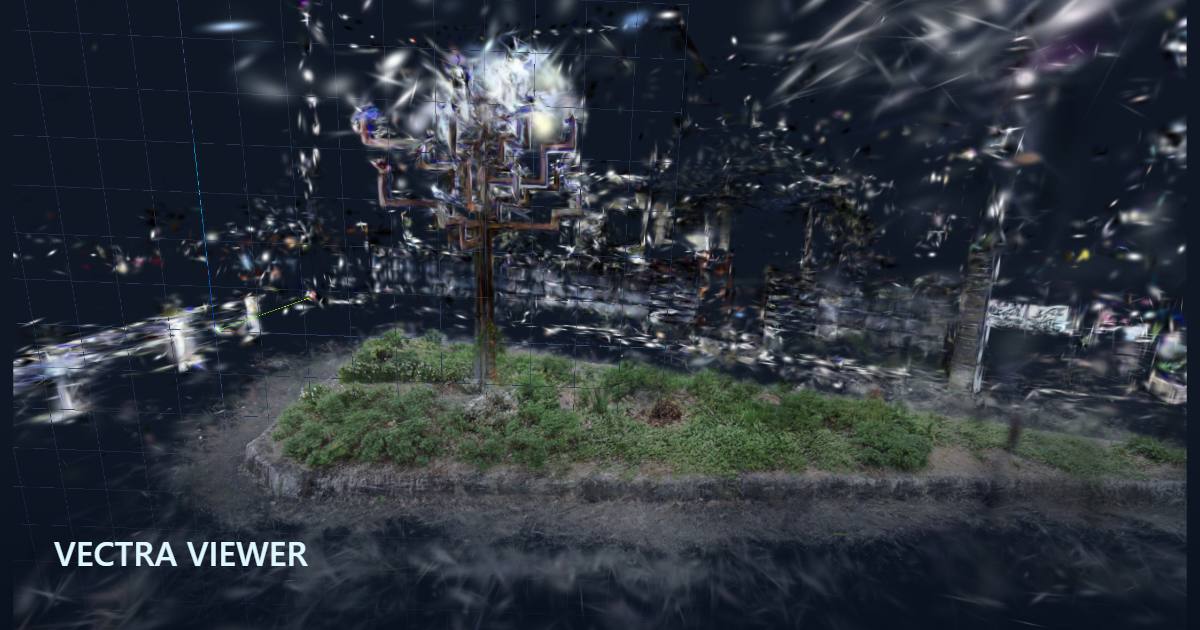 指定共有URLの3D Gaussian SplattingをVectra Viewerで表示